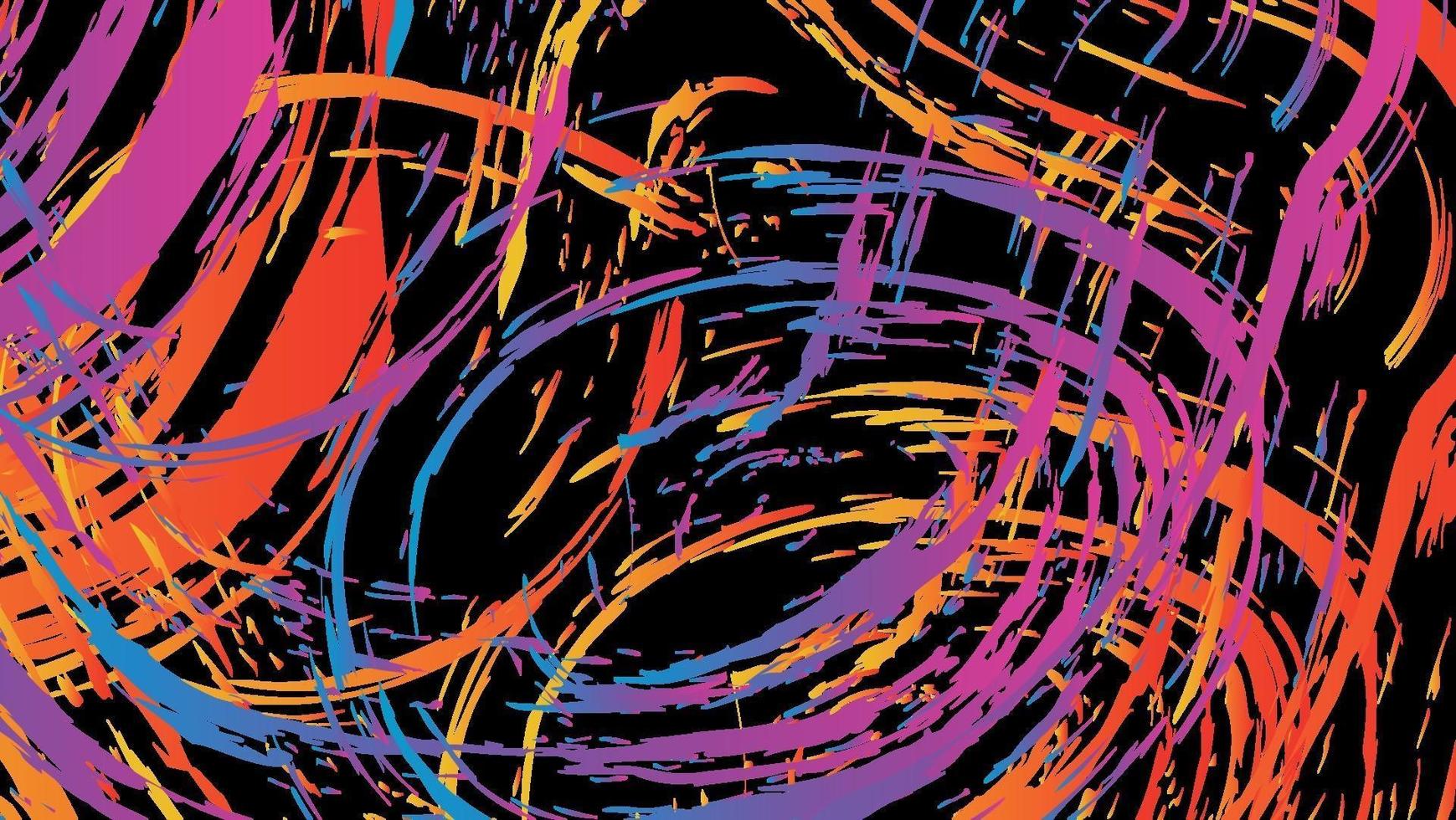colorful paint brush lines background vector