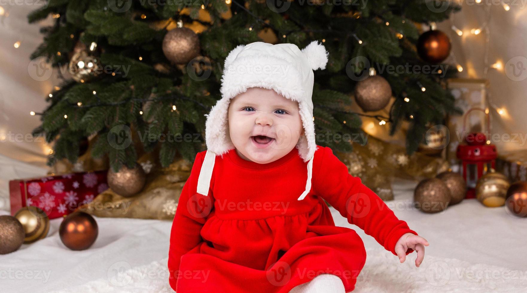 Christmas baby is smiling photo