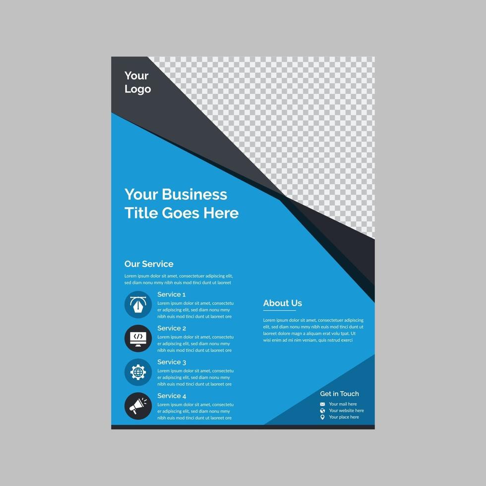 Professional Flyer design leaflet template layout free vector