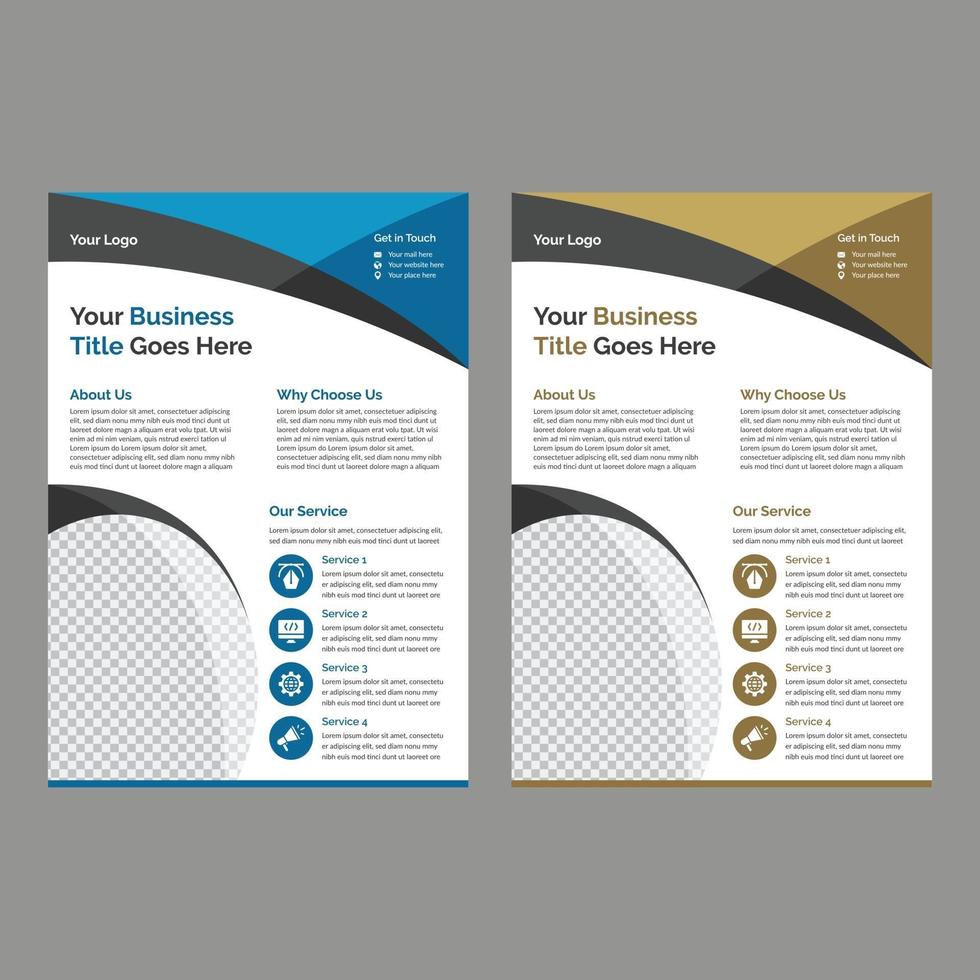 Set of corporate professional flyer pro vector design
