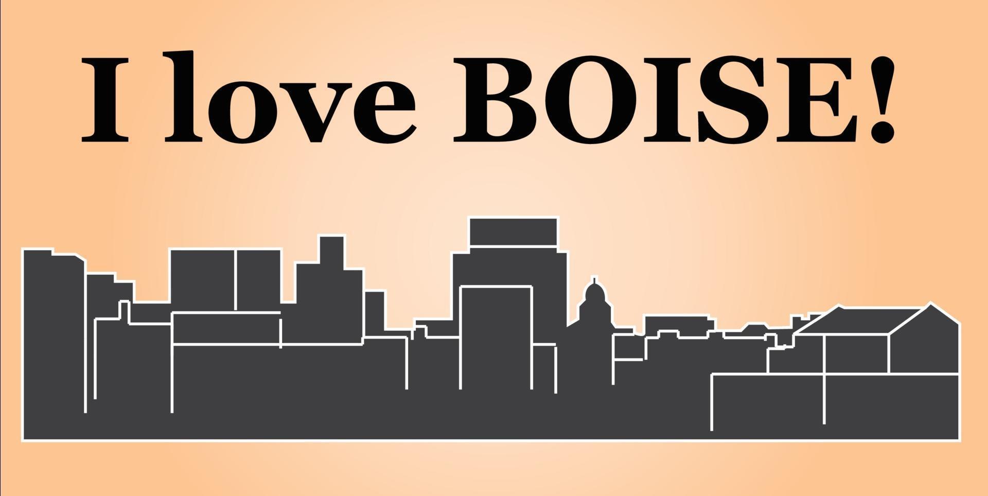 Idaho Boise city silhouette vector