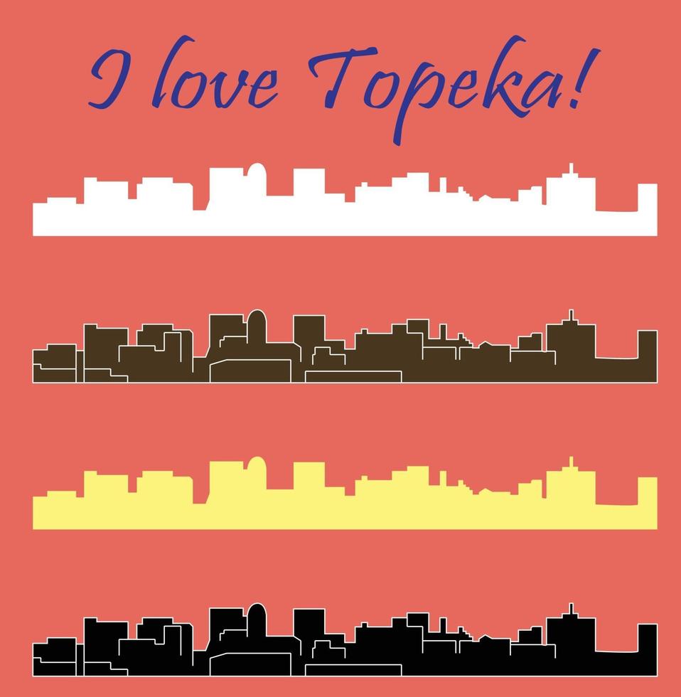 Topeka Kansas city silhouette vector