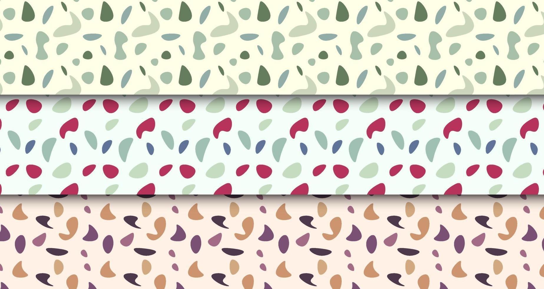 Set of Creative Abstract Shape Pattern vector