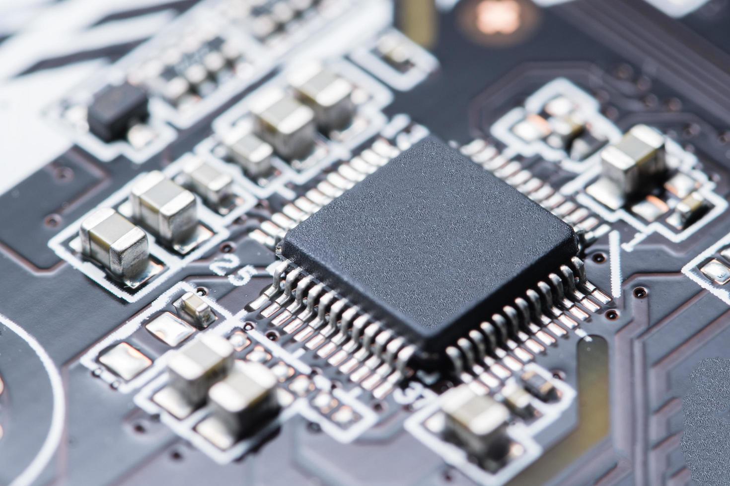 Electronic chip technology board photo