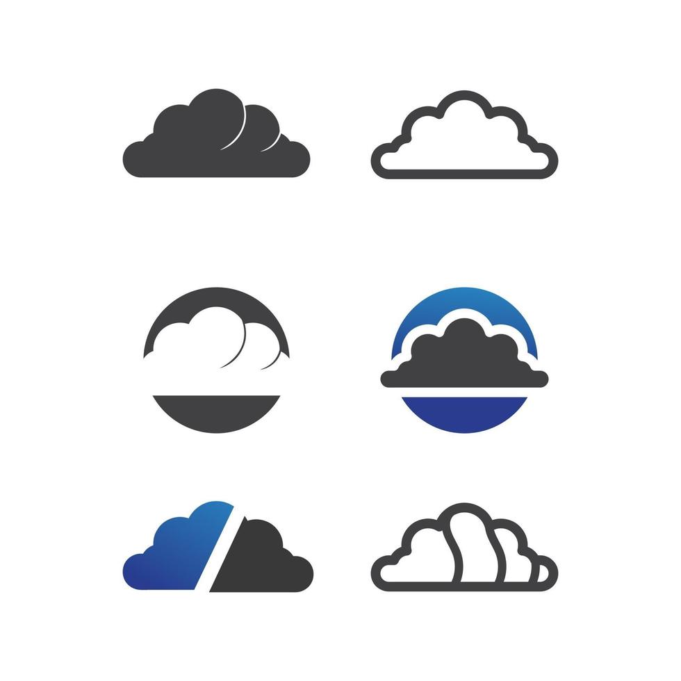 Cloud template vector