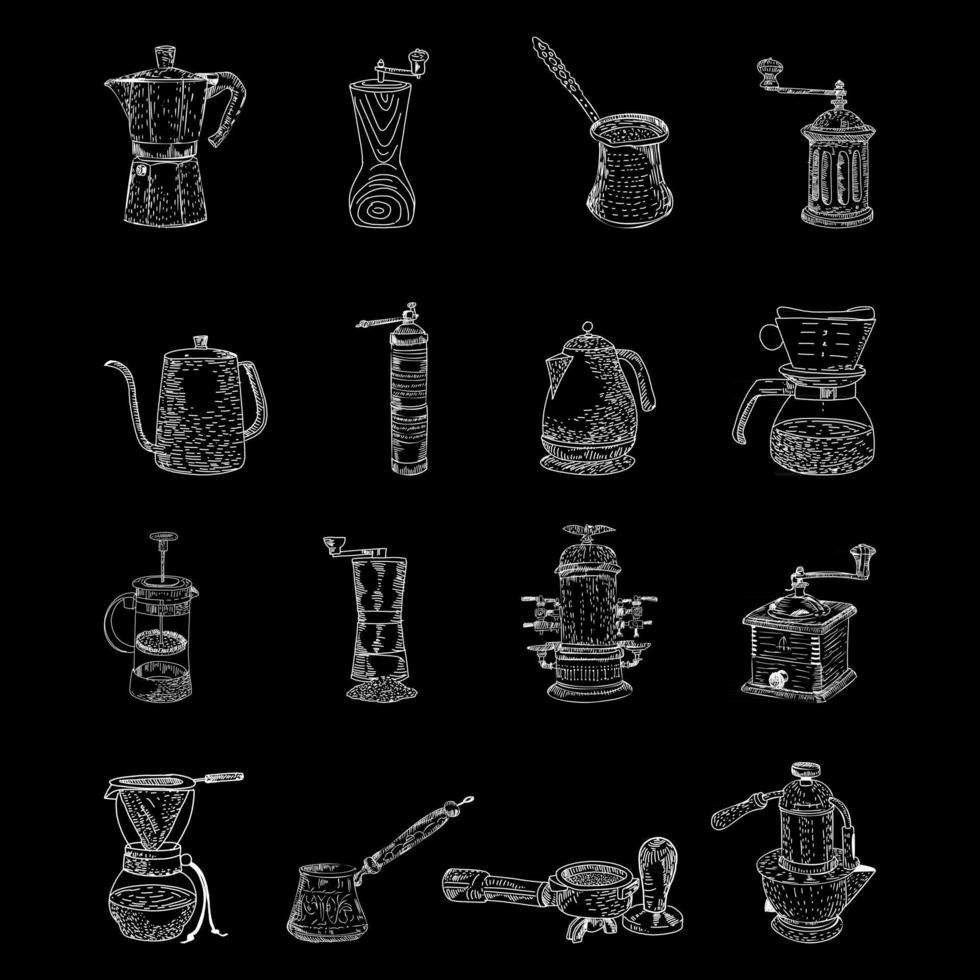 Hand Drawn Coffee Set Vector Graphic illustration