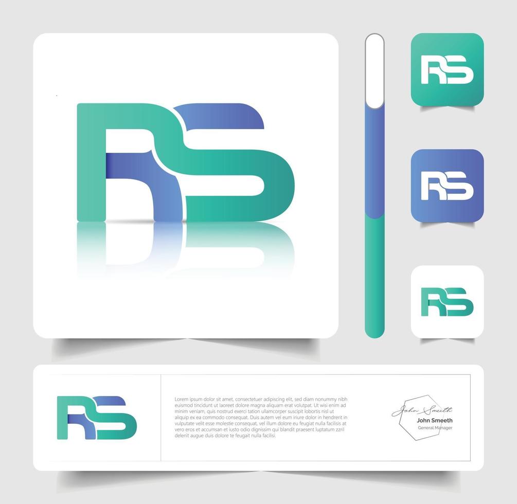 RS logo design vector