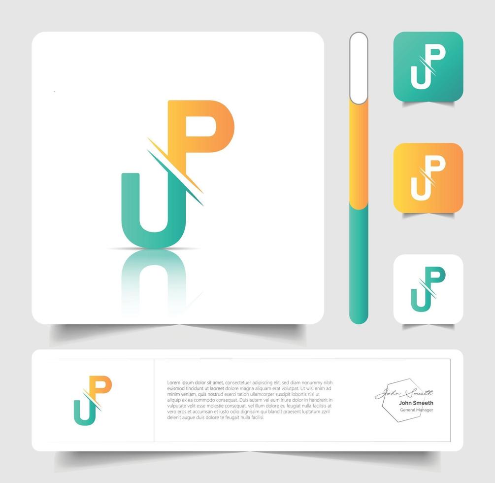 up editable logo design vector