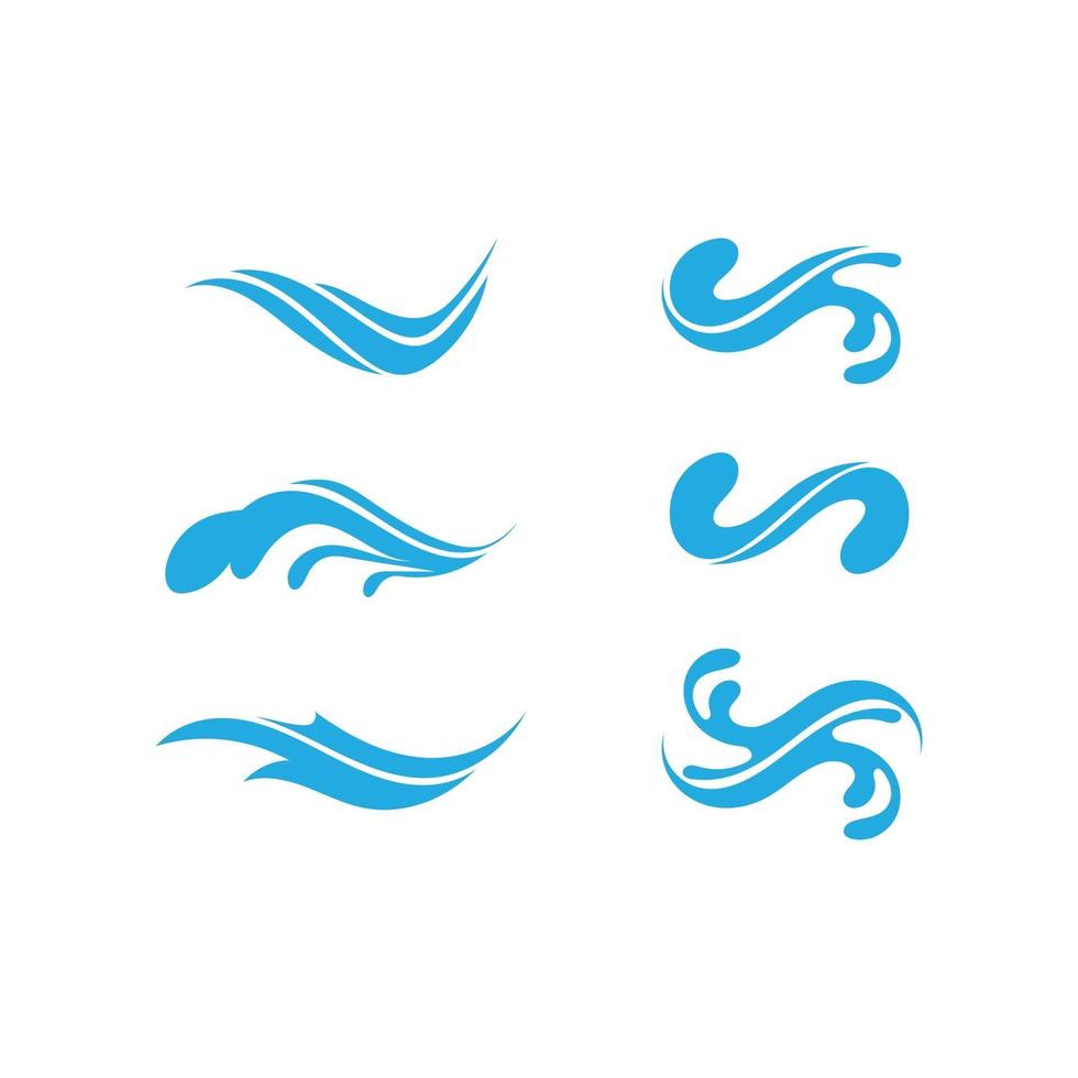 Water wave icon vector and wave abstract