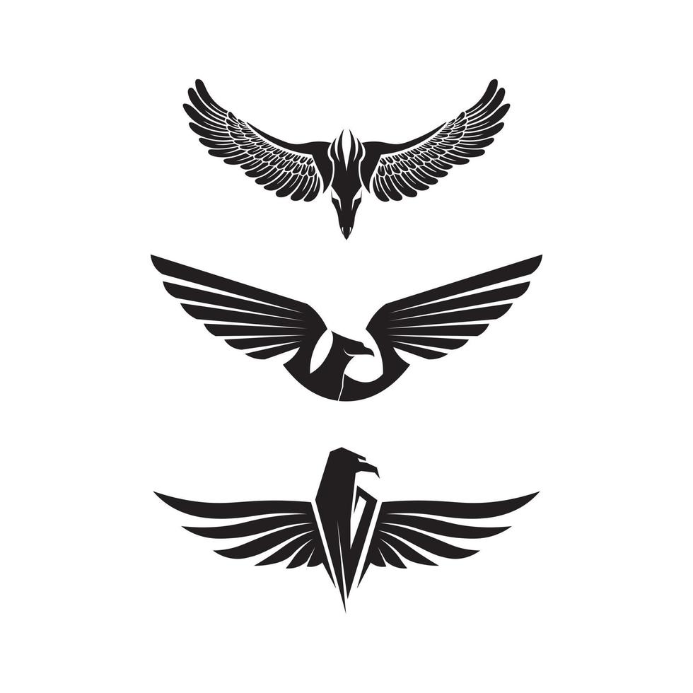 Falcon Logo Template, vector wings animal