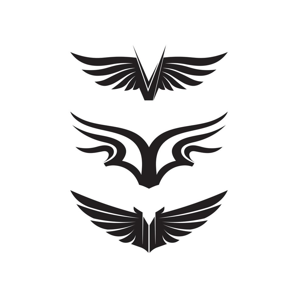 plantilla de logotipo de halcón, vector alas animal