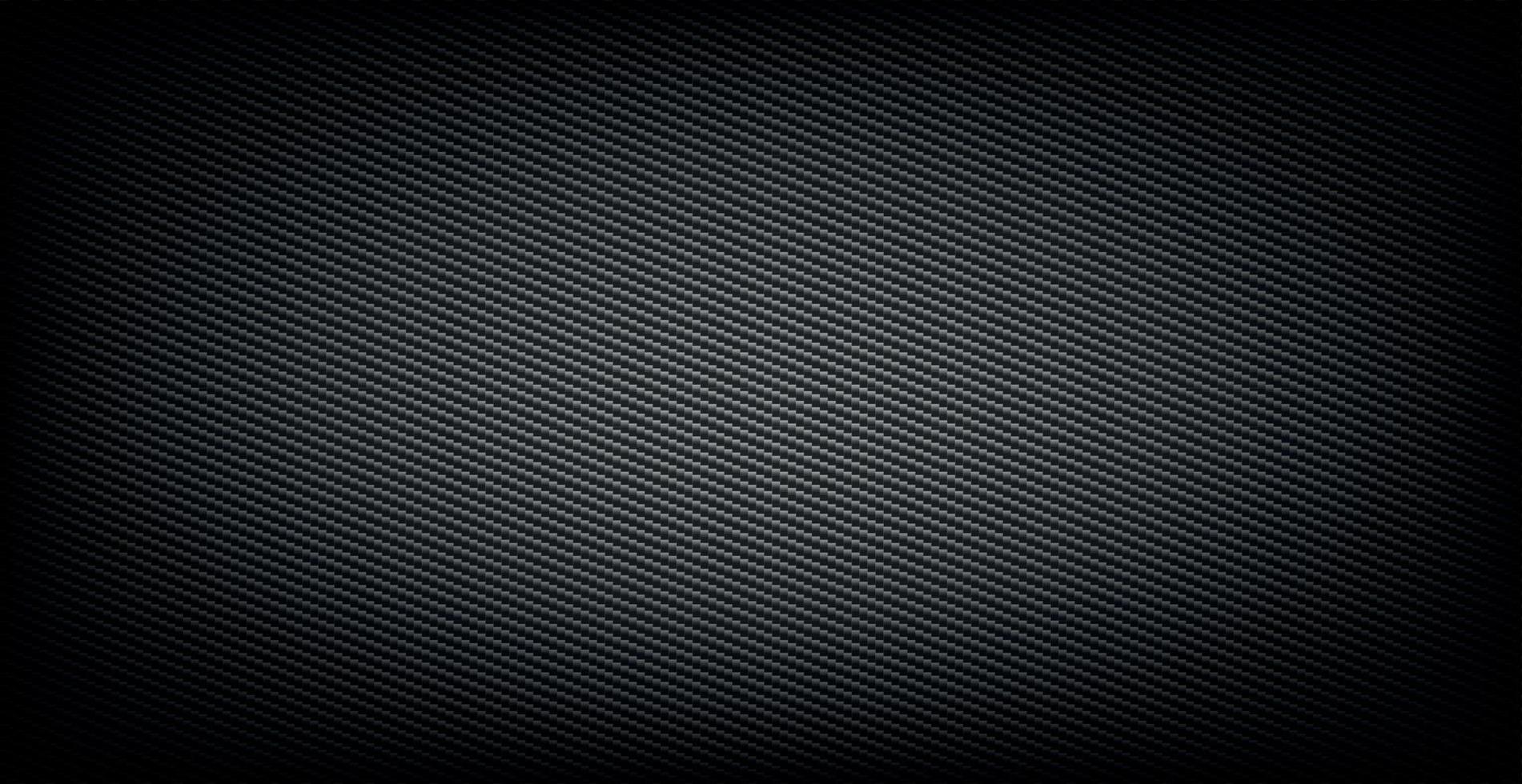 Panoramic texture of black and gray carbon fiber vector