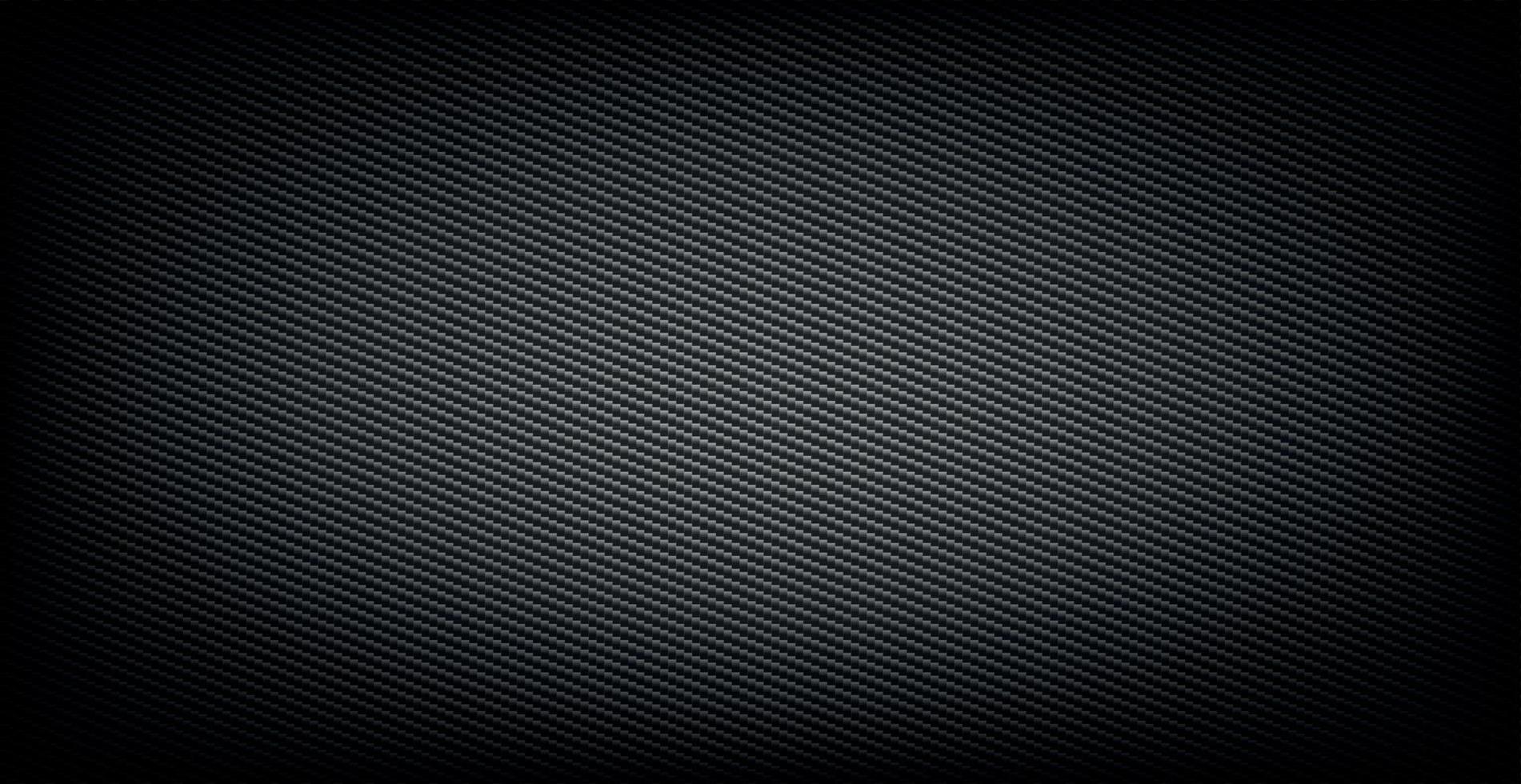 Panoramic texture of black and gray carbon fiber vector