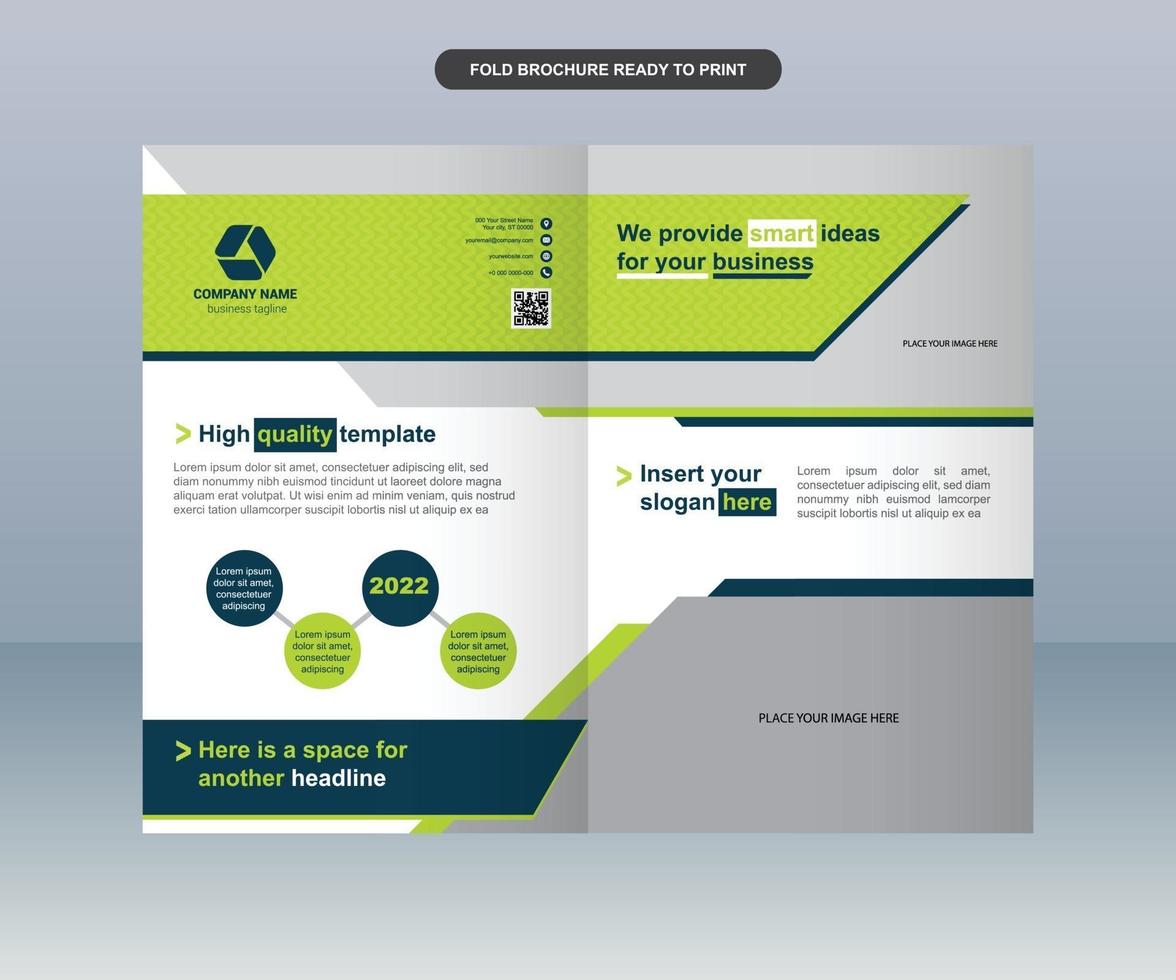 Green Modern Business Brochure Template vector