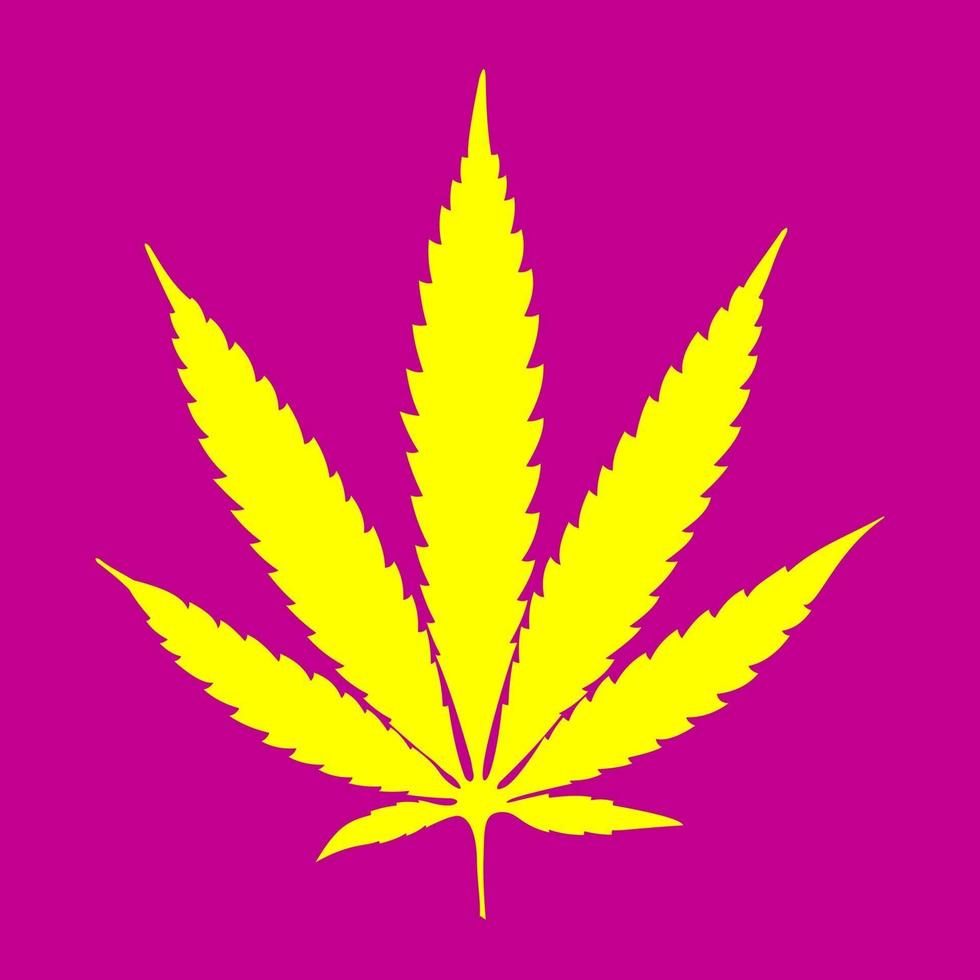 Cannabis leaf psycho vector