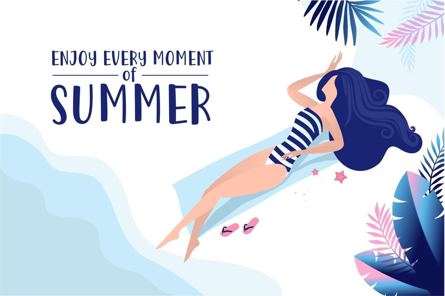 Summer time banner vector