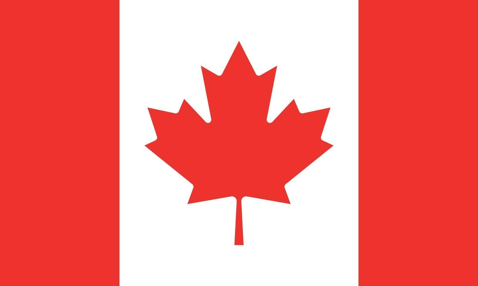 ilustración vectorial de la bandera de canadá vector