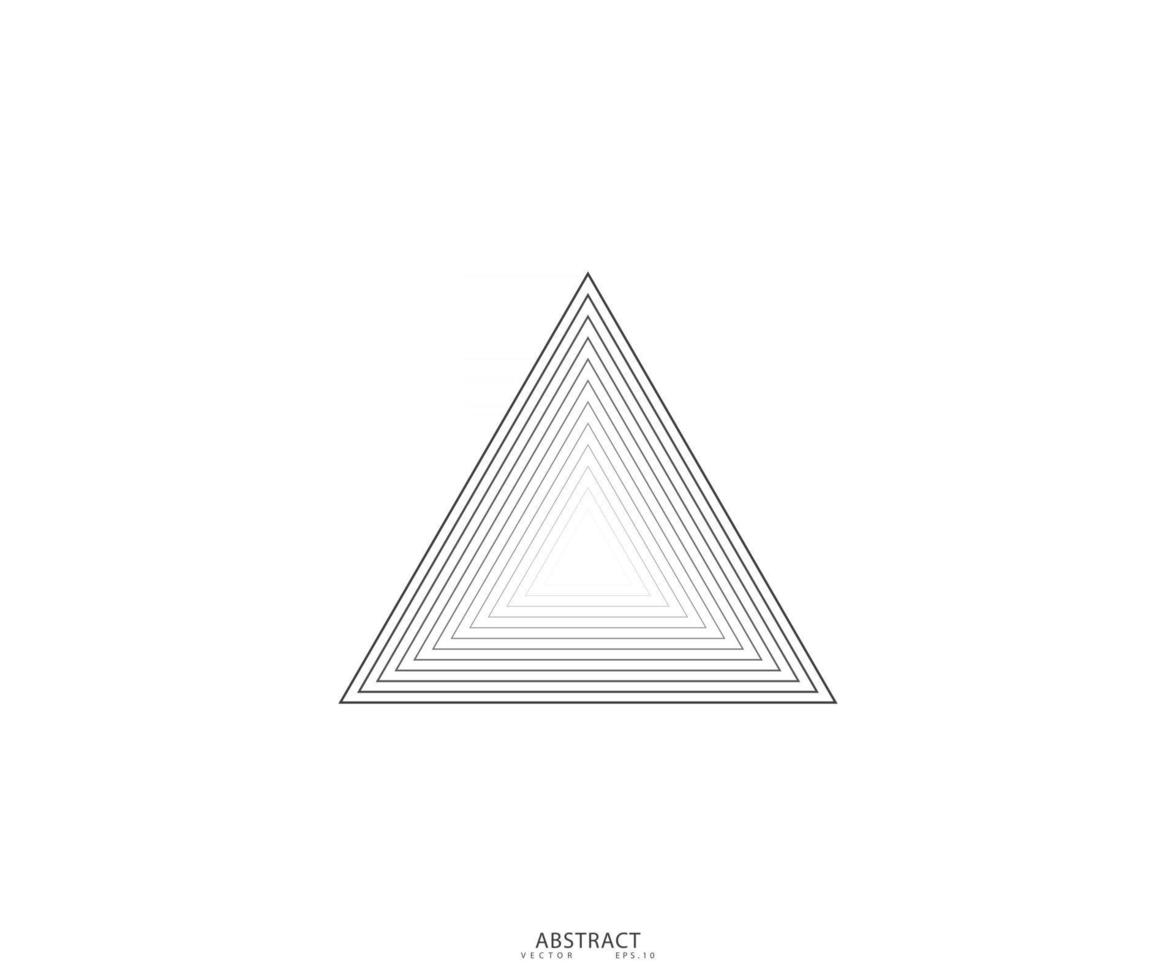 Triangle line design, pyramid shape vector