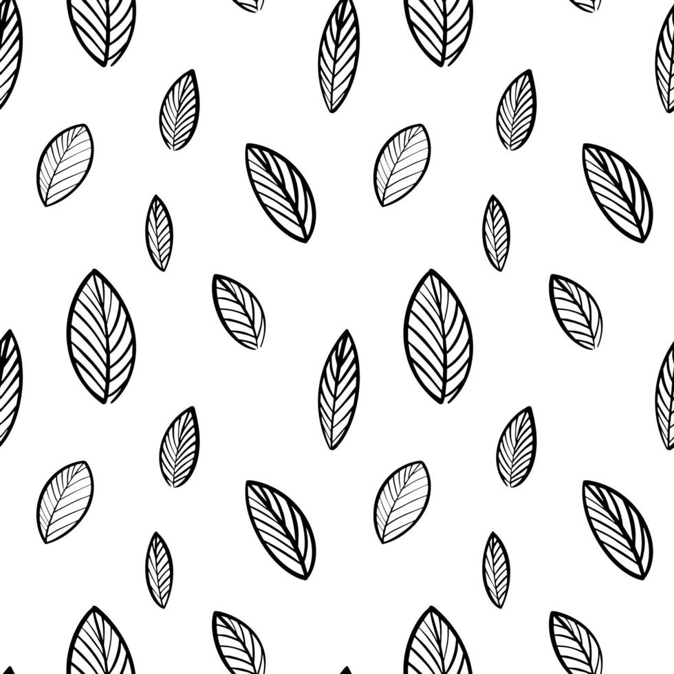 patrón escandinavo, papel digital floral blanco y negro, patrones digitales botánicos. patrón de hojas y flores. vector