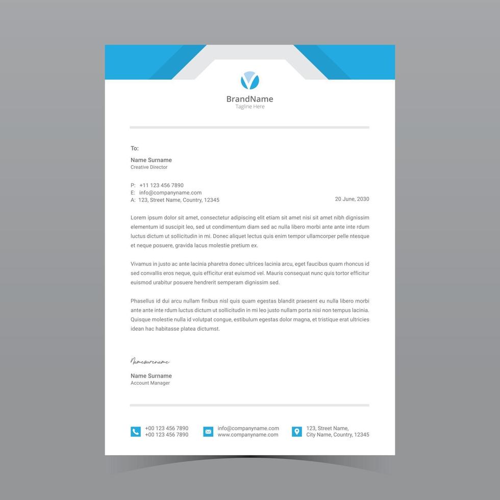 Letterhead Template Vector