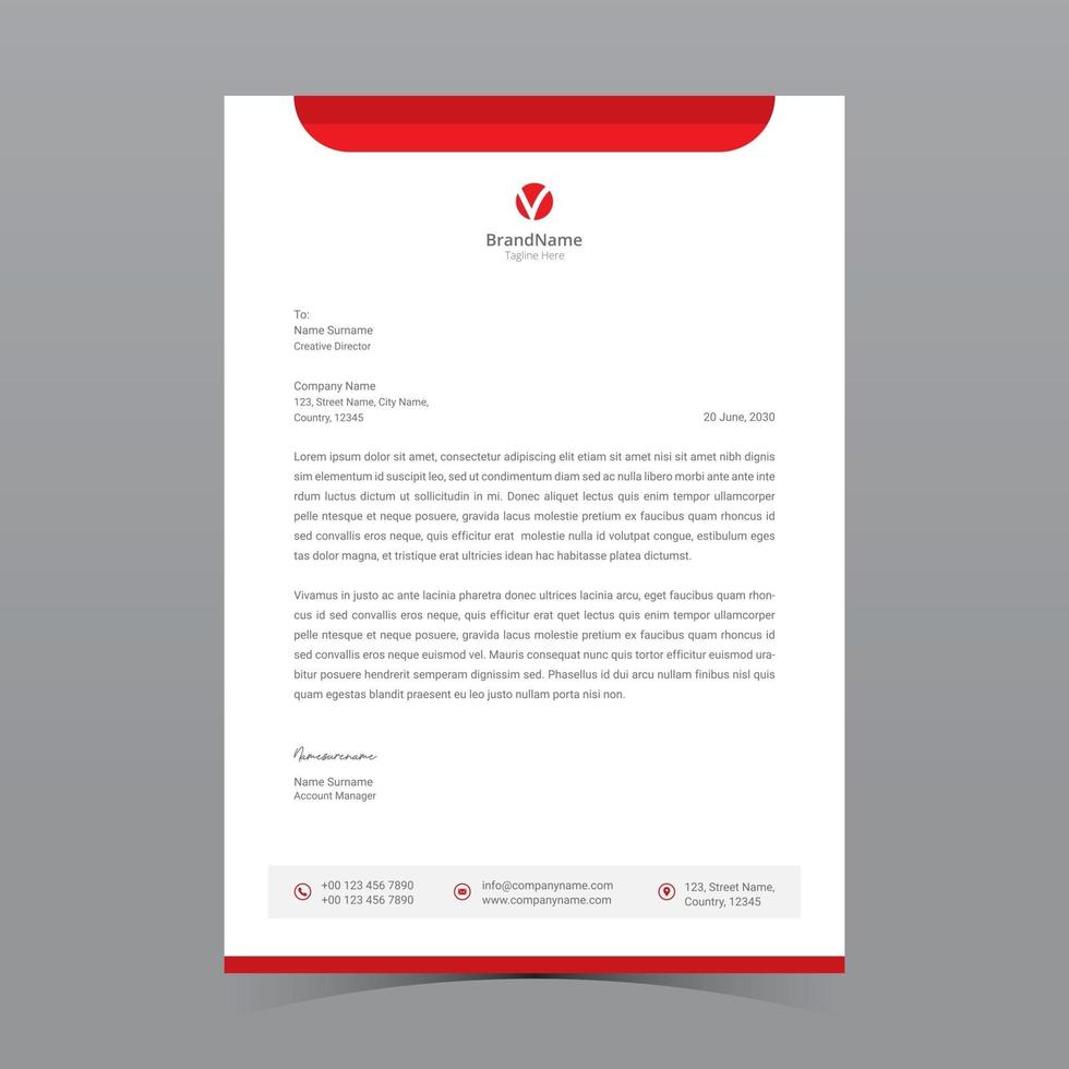 Letterhead Template Vector