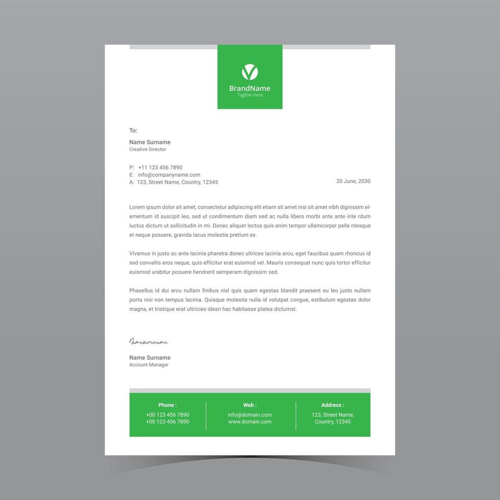 Letterhead Template Vector