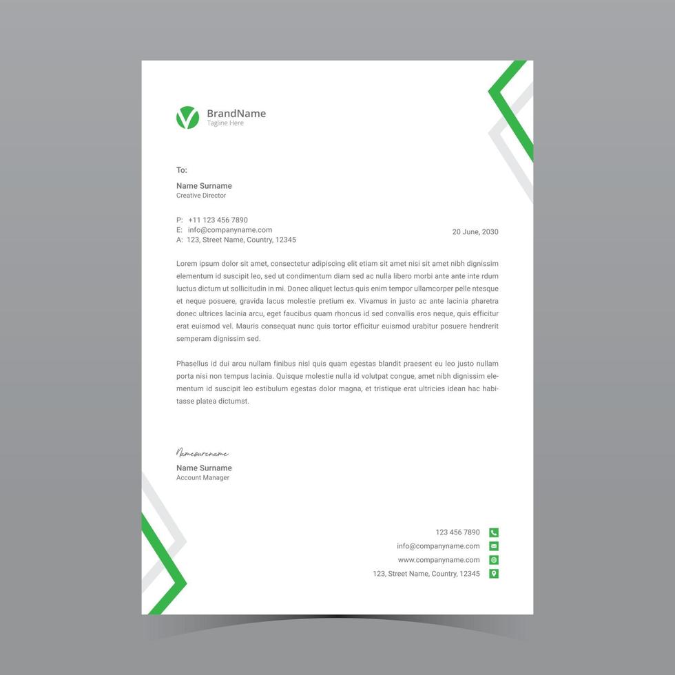 Letterhead Template Vector