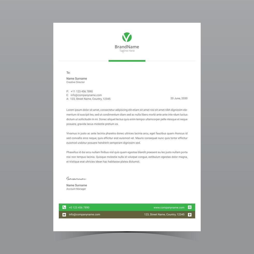 Letterhead Template Vector