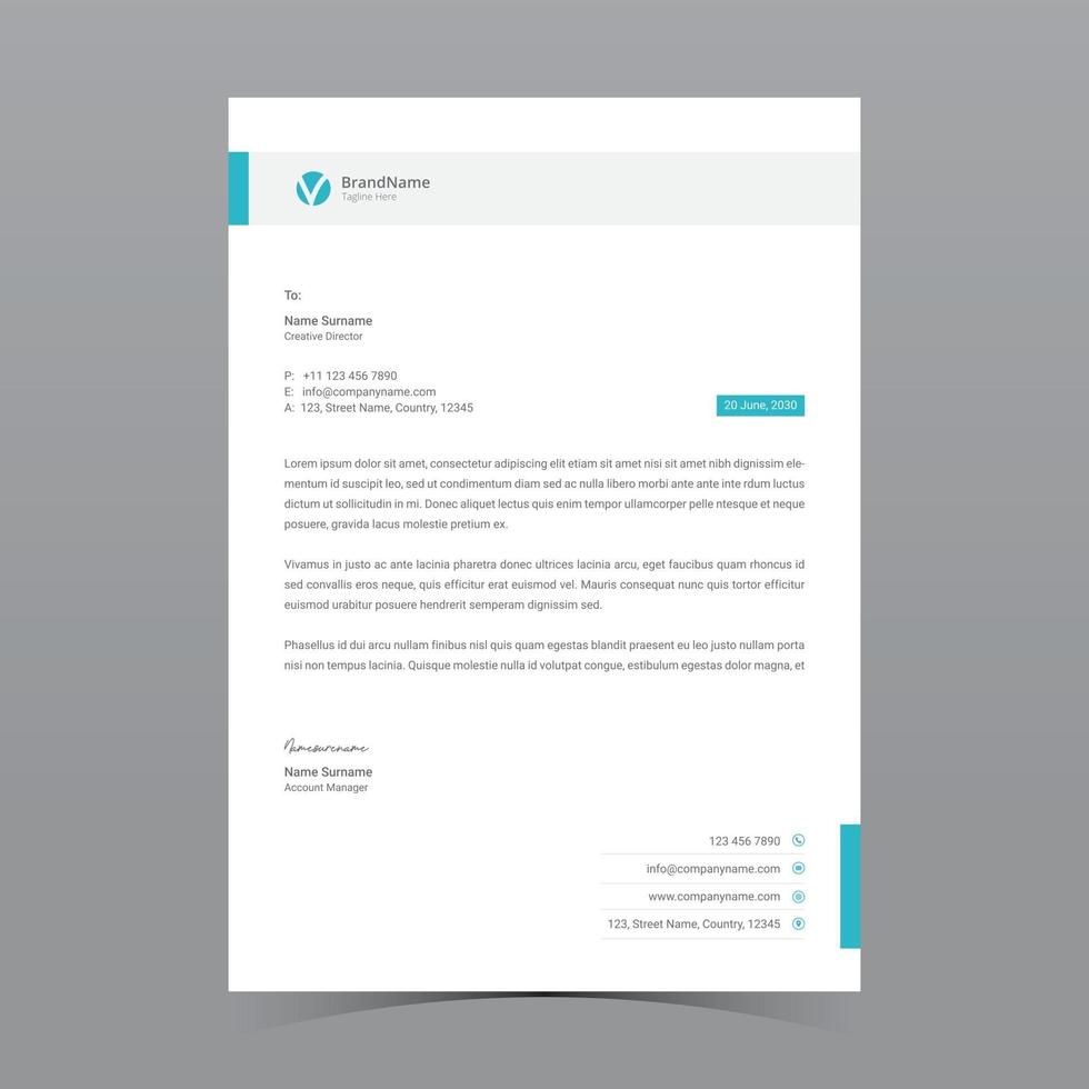 Letterhead Template Vector