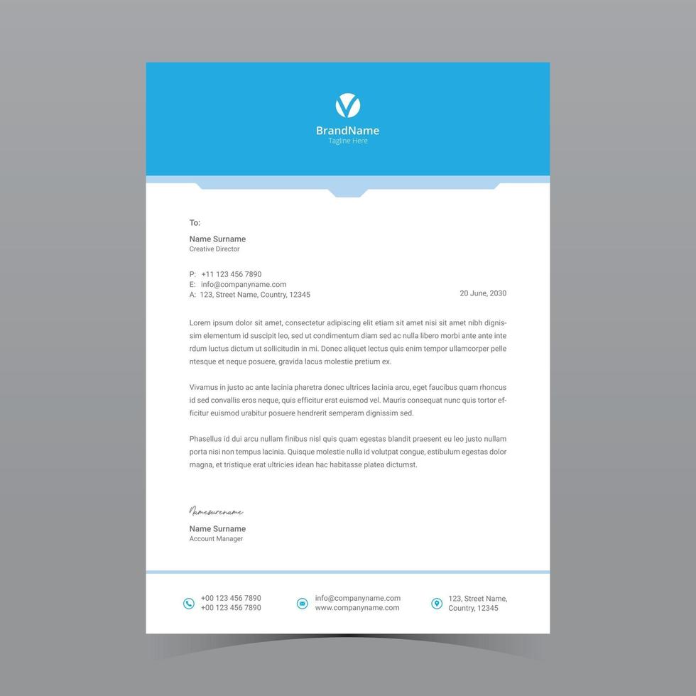 Letterhead Template Vector