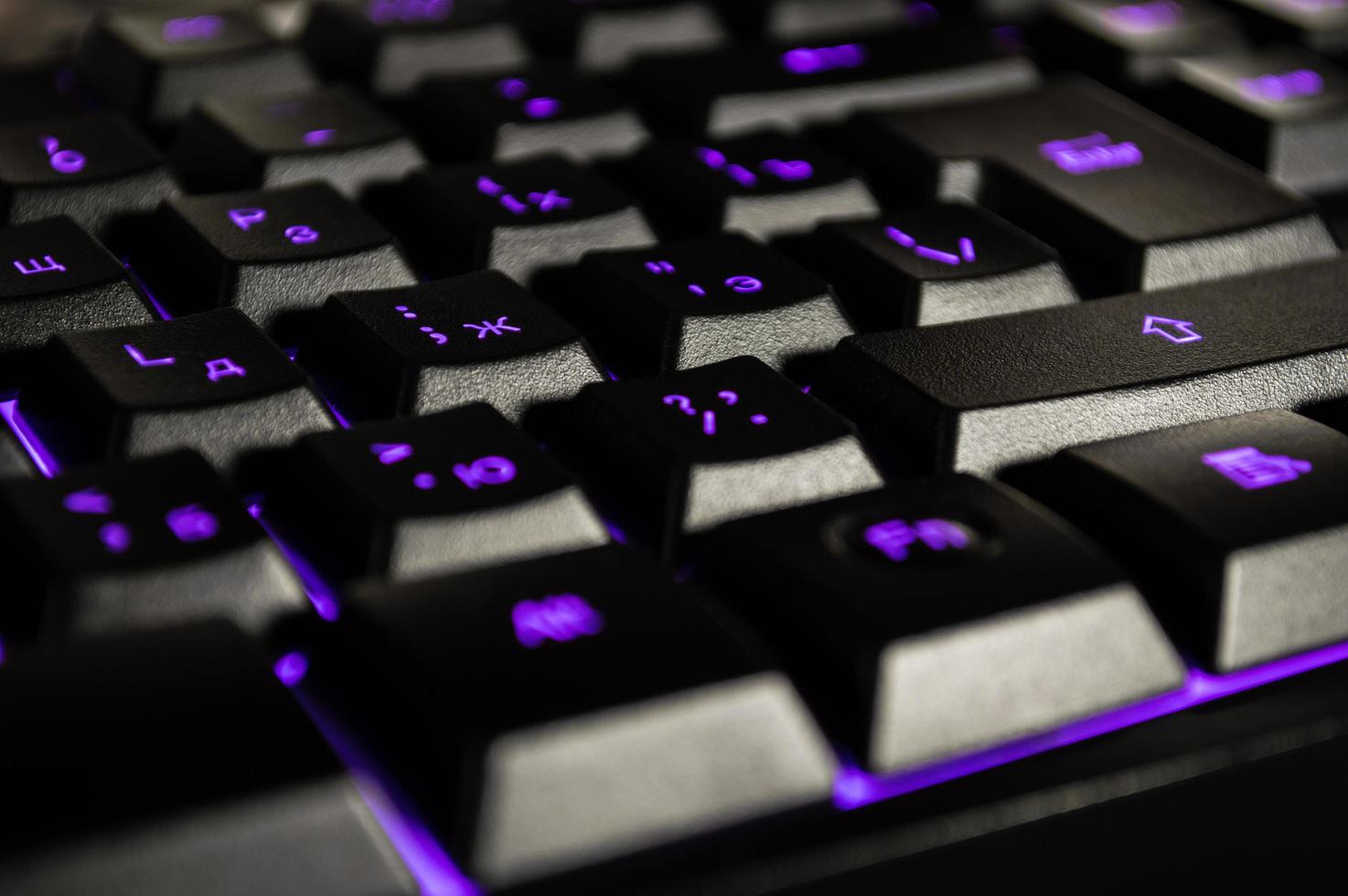 Abstract background of black computer keyboard photo