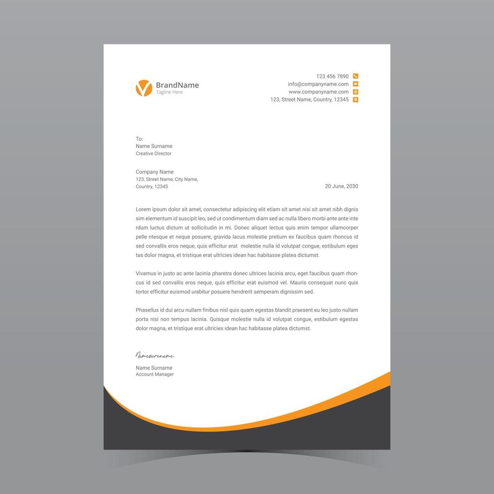 Letterhead Template Vector