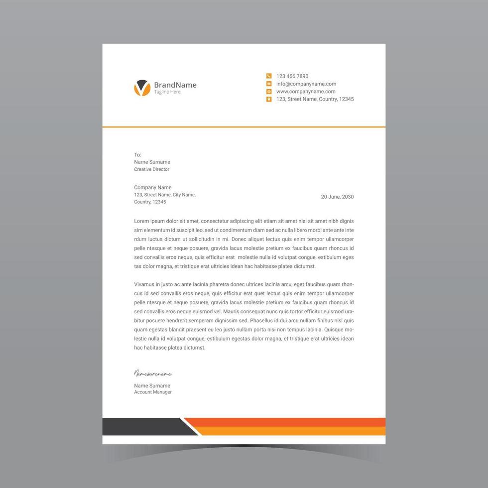 Letterhead Template Vector