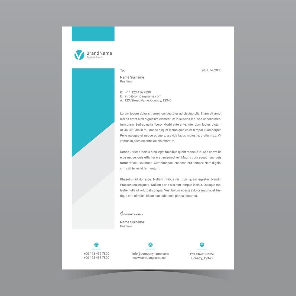 Letterhead Template Vector