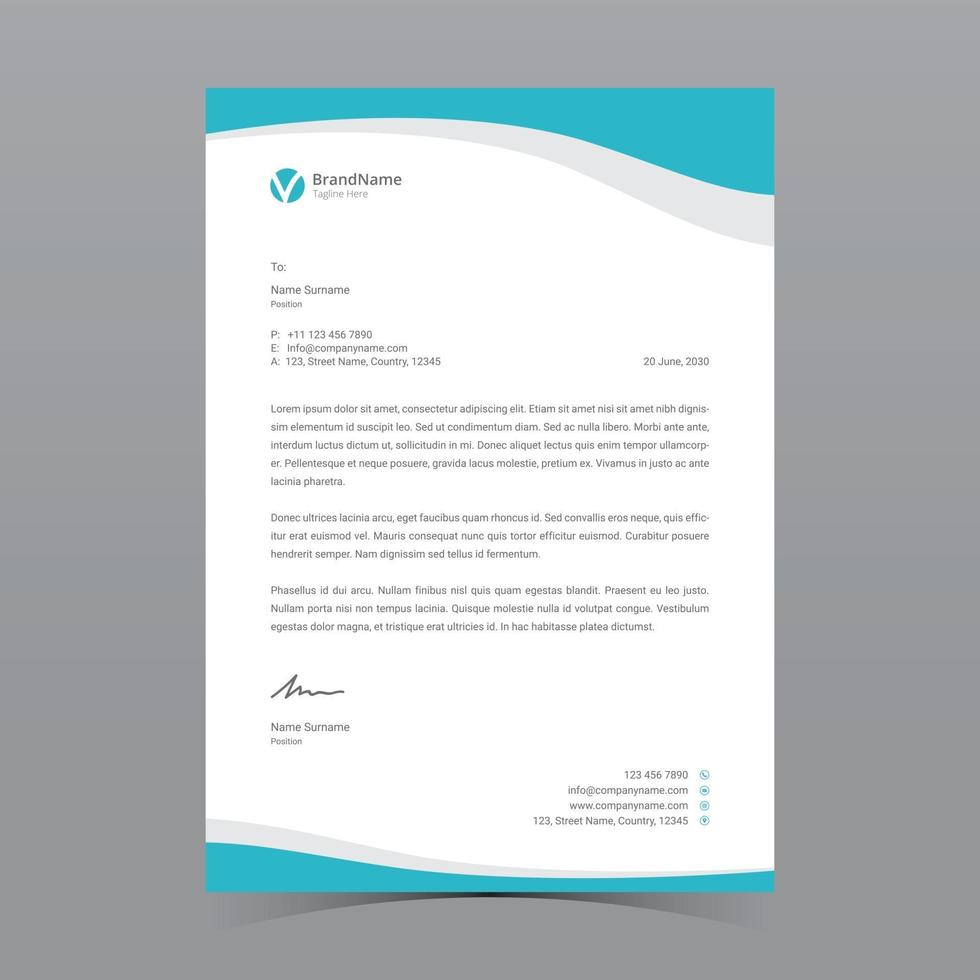 Letterhead Template Vector