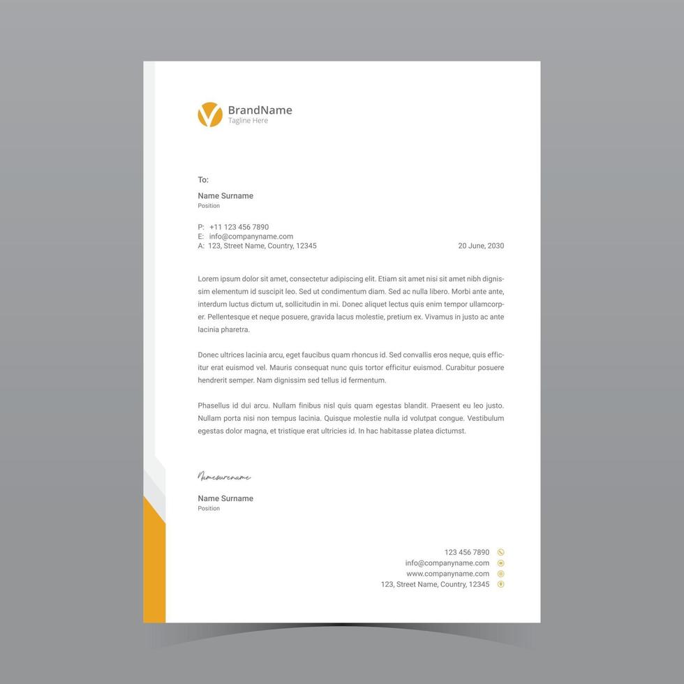 Letterhead Template Vector