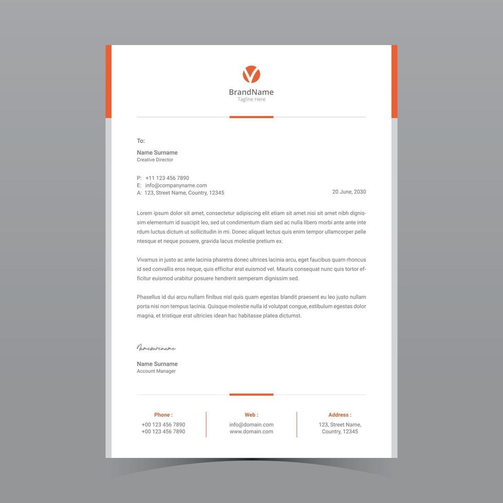 Letterhead Template Vector