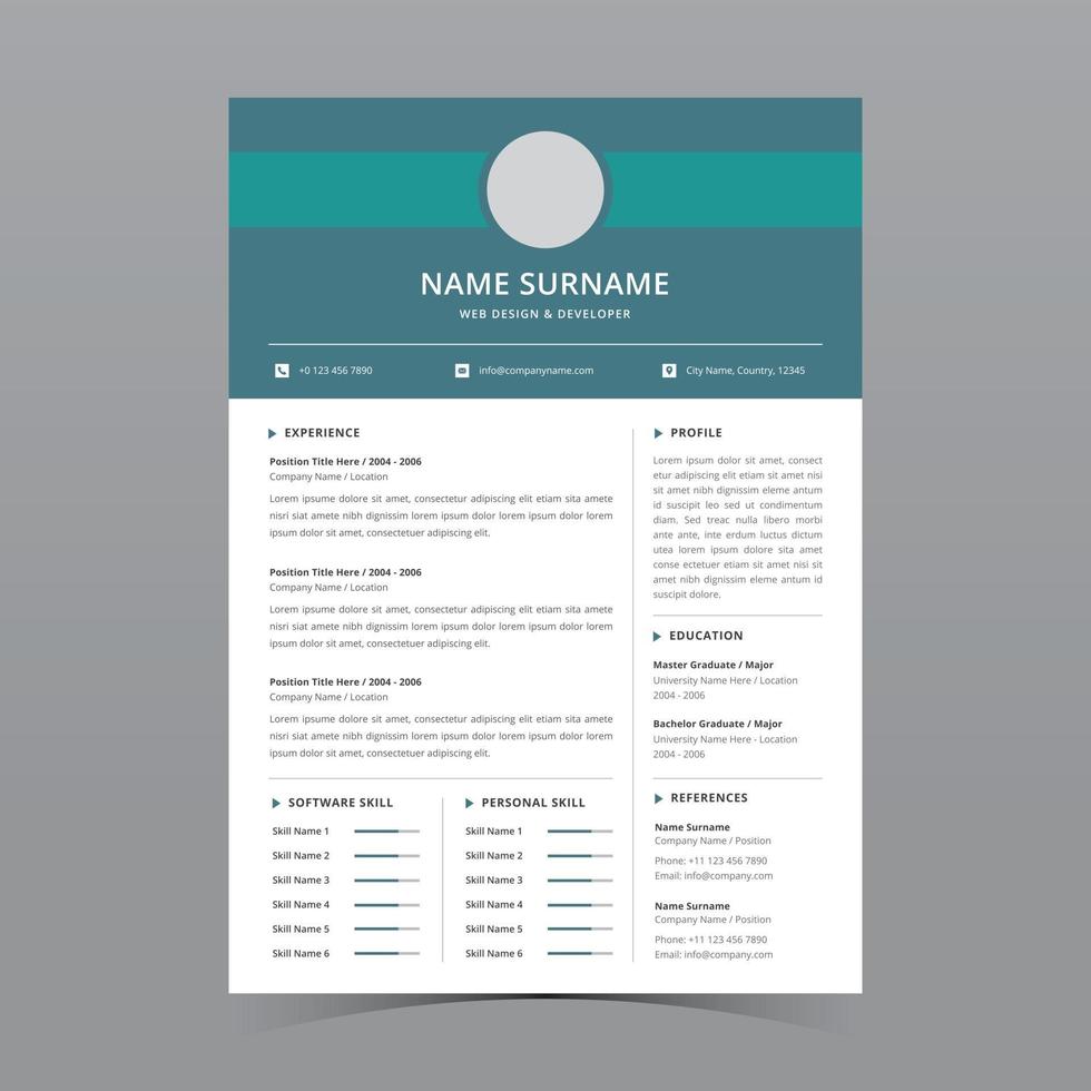 Resume Template Design 2432332 - Resume Template Design Vector 