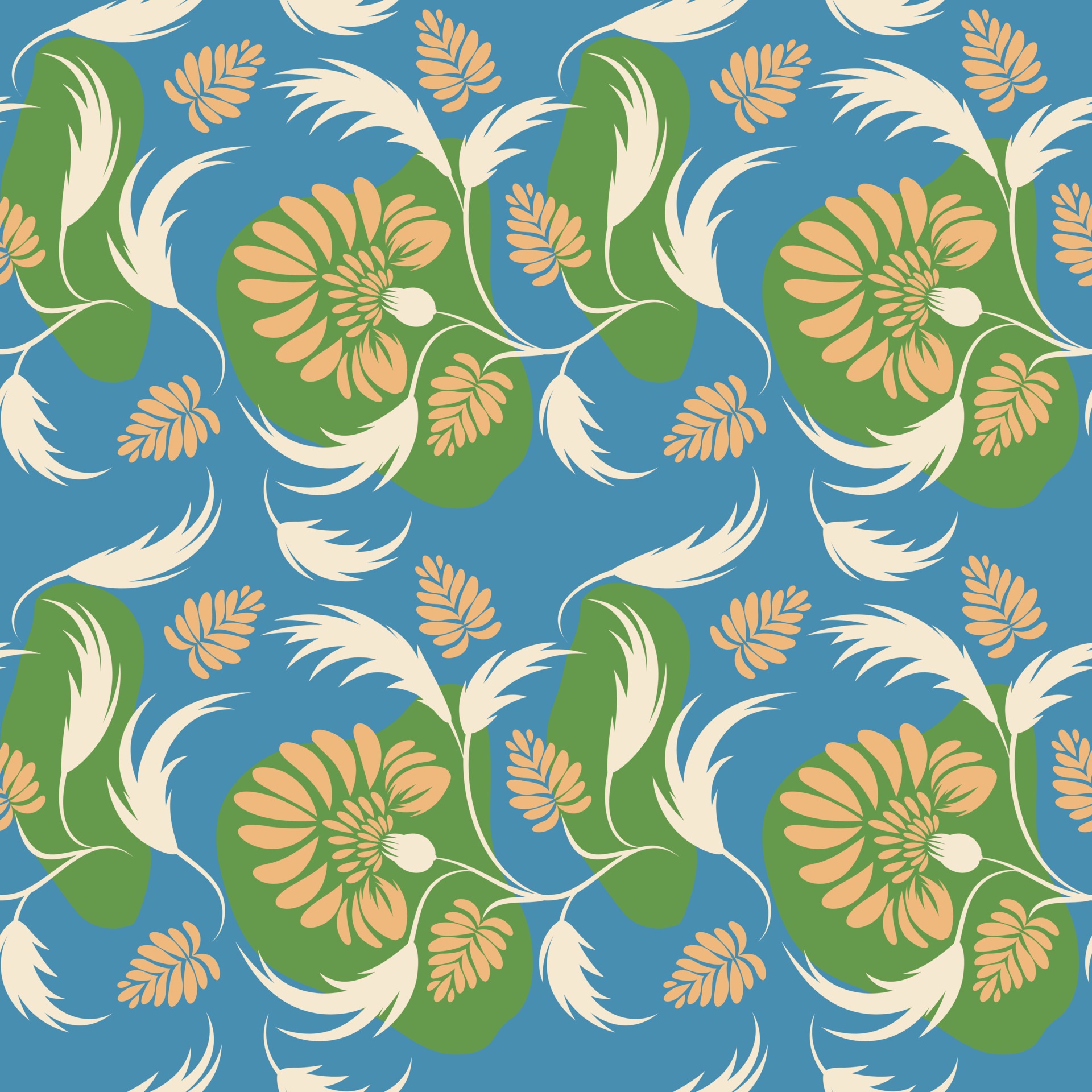 Folk Floral Art Pattern Flowers Abstract Surface Design Seamless Pattern 2432614 Vector Art At Vecteezy