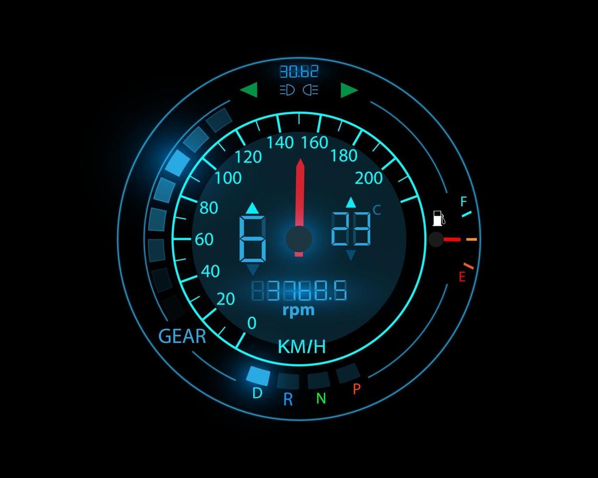 Speedometer car speedometer design technology illustration eps10 vector