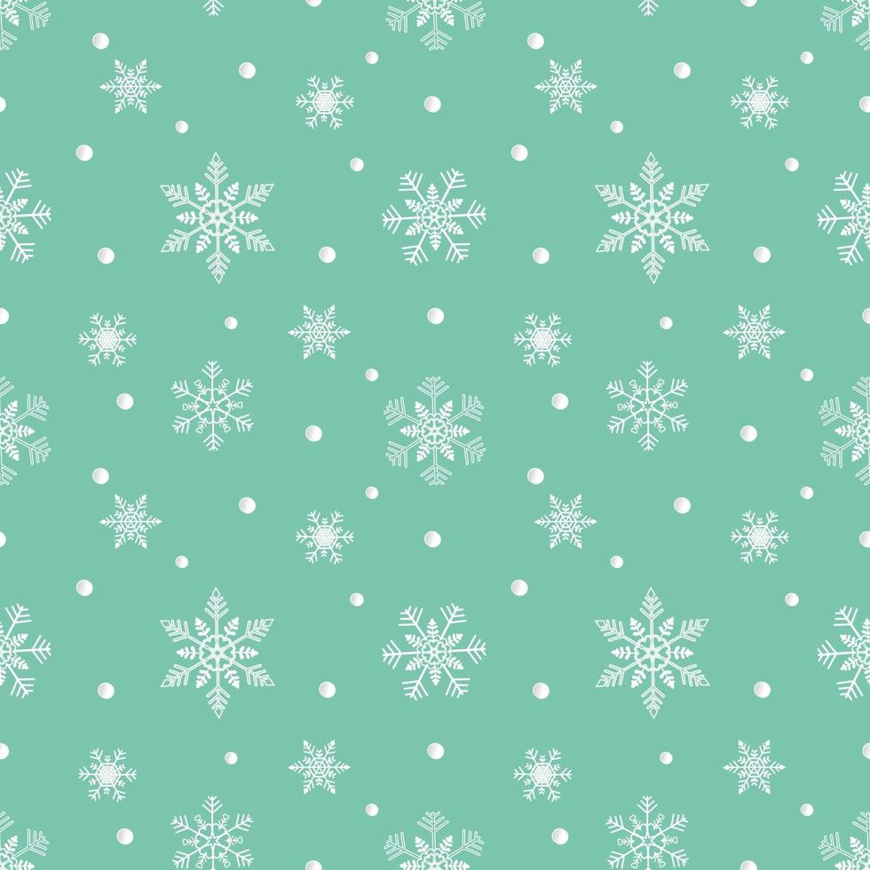 Snowflakes seamless repeating pattern icons of winter season for christmas new year or celebration party vector