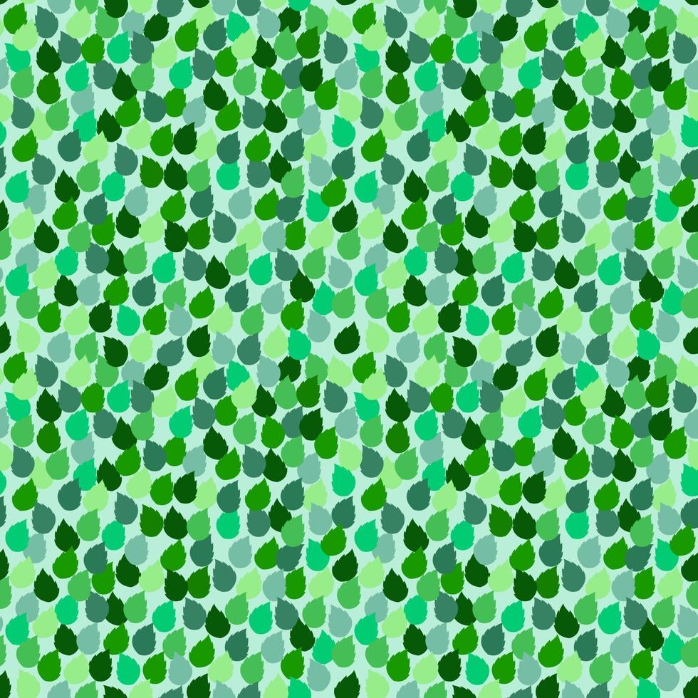 Seamless repeating pattern with green leaf abstract background design for fabric textile cover print or wrapping paper vector