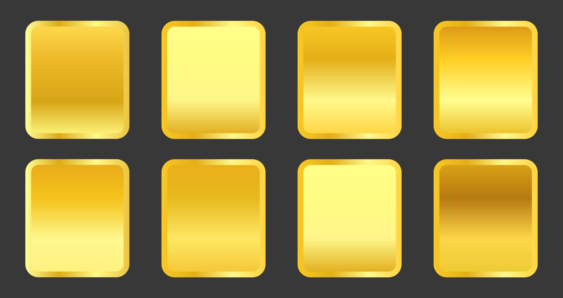 Set Of Yellow Gold Metallic Gradients 2432961 Vector Art At Vecteezy