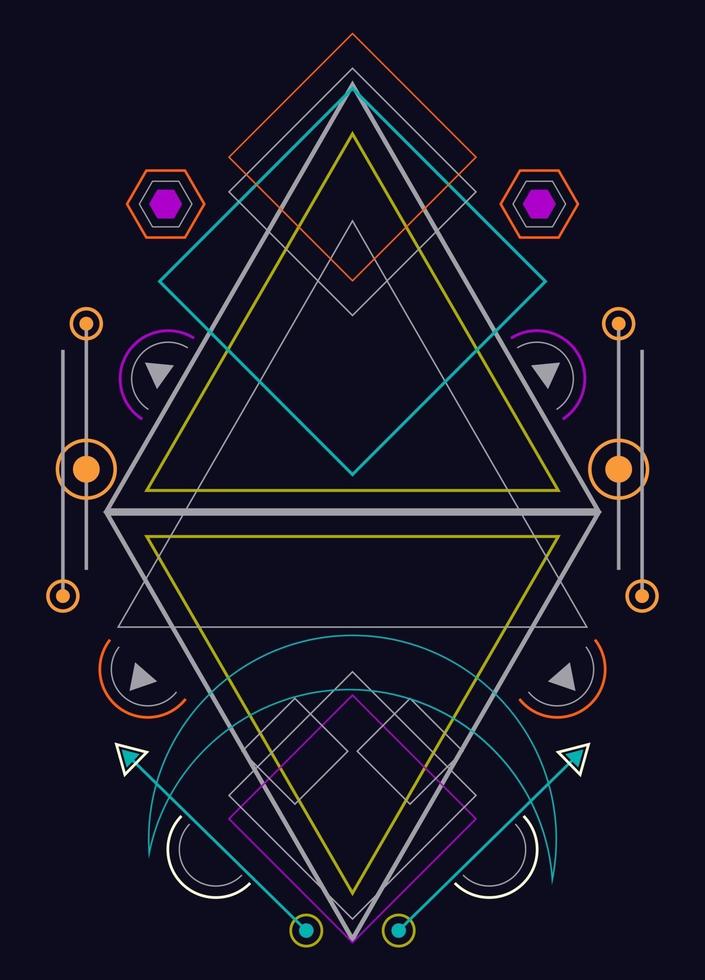 Sacred geometry ornament vector design elements for background