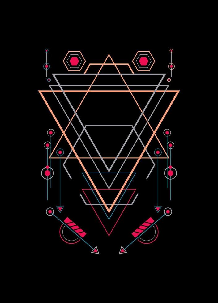 Sacred geometry ornament vector design elements for background