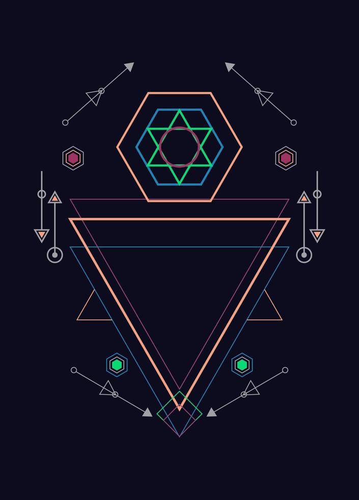 Sacred geometry ornament vector design elements for background