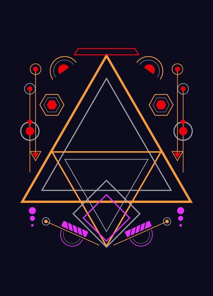 Sacred geometry ornament vector design elements for background
