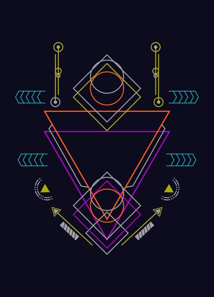 Sacred geometry ornament vector design elements for background