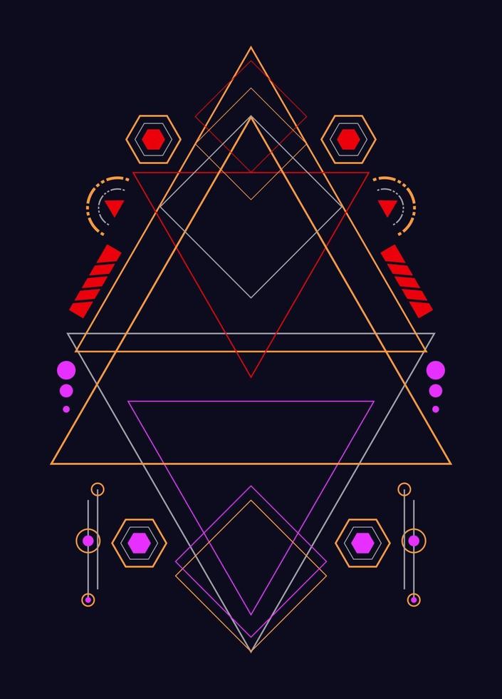 Sacred geometry ornament vector design elements for background