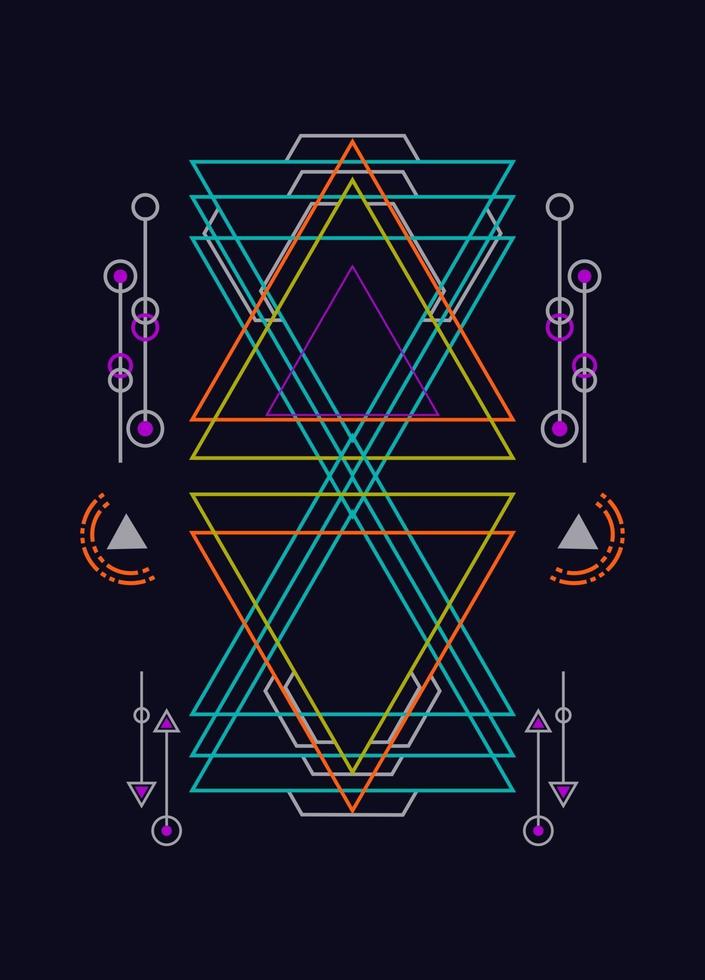 Sacred geometry ornament vector design elements for background